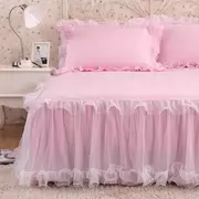 Bộ trải giường phiên bản Hàn Quốc của chiếc váy đơn mảnh ren Công chúa bộ chăn bông dày 1,8m nệm chống trượt bảo vệ - Váy Petti