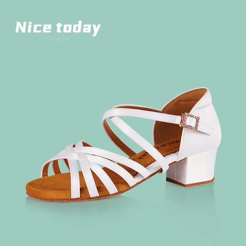 Детские белые танцующие туфли, мягкая подошва, подходит для начинающих