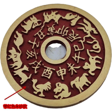 Амулет в виде старинной монеты 十二生肖