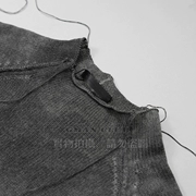 Không sương mù tự trị tối cao đường phố TheViridianne TVA tiên phong graphite nitrite rửa áo len ngắn tay áo