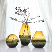 Màu sắc sáng tạo phù hợp với bình thủy tinh màu dày Hoa bất thường đơn giản và phong cách trang trí phòng khách bình trang trí - Vase / Bồn hoa & Kệ chậu đất