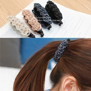 Phụ kiện tóc thủ công Hàn Quốc Làm bằng tay đính cườm Phiên bản tiếng Hàn của kẹp chuối nhỏ thư mục dọc Mawei Twist clip Clip kẹp tóc