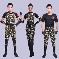 Quân đội trẻ em hiện đại ngụy trang trang phục khiêu vũ nam nữ biểu diễn phù hợp với đồng phục hải quân snare trang phục hợp xướng - Trang phục bộ đồ khiêu vũ cho bé trai