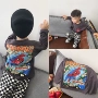 Cookies Mom Baby Shop in mùa thu quần áo trẻ em mới phiên bản Hàn Quốc của xu hướng Nhật Bản về xu hướng áo thun nam tay dài kho báu - Áo thun váy trẻ em 10 tuổi