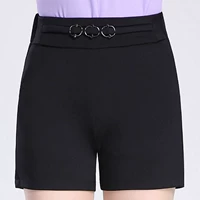 Mùa thu XL quần short nữ co giãn eo thon thả lỏng MM bên ngoài mặc quần ủng đáy quần hoang dã quần short jean nữ cạp cao