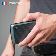 Pháp Châu Âu clip nhôm chống thấm nước thẻ nam gói thẻ set wallet chống-RFID nhập khẩu quà tặng doanh nghiệp ví kim loại