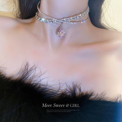 taobao agent Choker, advanced necklace, chain for key bag , evening dress, accessory, high-quality style