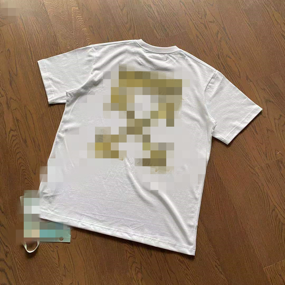 WhiteHan solo new pattern Reflection arrow Short sleeve