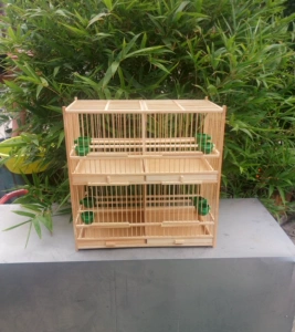 Bird Cage Boutique Четырехгридные клетки, вышитая на вышивную птицу, желтая птица гибискус жемчужная птица.
