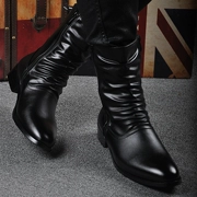 Mùa xuân và mùa thu của nam giới khởi động xu hướng Hàn Quốc Người đàn ông cao của Anh khởi động Martin Boots Boots nam tăng giày nhọn