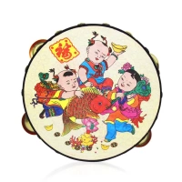 2909 trẻ em lớn 16CM truyền thống tốt lành đồ chơi tambourine tay trẻ sơ sinh trống tay đánh bộ gõ - Đồ chơi nhạc cụ cho trẻ em đàn piano đồ chơi