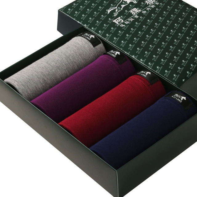 Four 401 Packages7 strip Gift box Four corners man underpants man underpants men " sunderwearbriefs