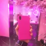 Màu hồng hồng táo XSMax điện thoại di động vỏ silicon lỏng iPhoneX 6 7 8plus chất lỏng màu đỏ hồng mẫu XR nữ - Phụ kiện điện thoại di động ốp samsung a51