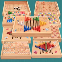 Checkers Bay Cờ Vua Cờ Backgammon Bàn Cờ Trò Chơi Nhiều Người Lớn Cờ Vua Trẻ Em của Câu Đố Đồ Chơi Bằng Gỗ đồ chơi tư duy cho trẻ em