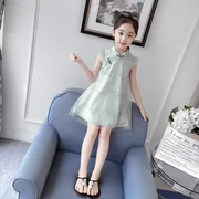 Váy bé gái Hanfu 2019 mới dành cho bé mùa hè Phiên bản Hàn Quốc của bé gái công chúa váy đầm sườn xám nước ngoài - Váy