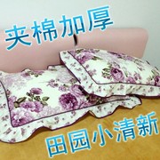 Pillowcase gói một cặp bông nguyên chất 100% cotton couple pillowcase Hàn Quốc đơn giản ren chần dày