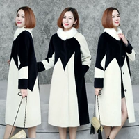 2018 chống mùa mùa đông mới thời trang lông nhung tính khí mỏng dài cừu xén lông áo khoác Hàn Quốc nữ áo lông trắng
