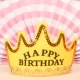 Фонарь короны ленты (желтый день рождения) Шляпа