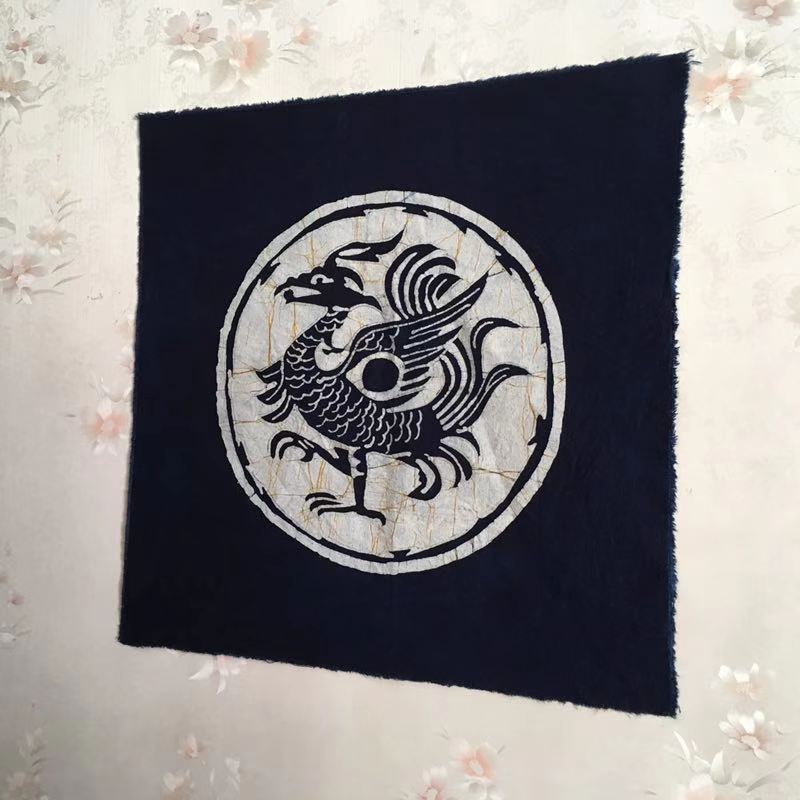 云南特色手工传统复古蜡染画壁挂朱雀凤凰装饰背景墙贴民族礼品商品所