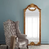 Зеркало для туалета во французском стиле, подвесное зеркало, магазин одежды, косметическое зеркало, зеркало в полный рост, роскошное средиземноморское зеркало от пола до потолка