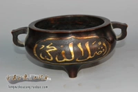 Daming Xuande năm old bronze copper lò đồng nguyên chất trở lại mô hình tai phẳng hương burner tôn giáo cung cấp đồ trang trí tượng phật thích ca bằng đá
