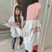 Áo khoác bé gái 2019 xu hướng trẻ em mới mạng lưới mùa thu đỏ trẻ em lớn Phiên bản áo sơ mi trẻ em Hàn Quốc - Khác