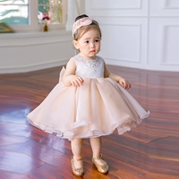 Đầm công chúa váy công chúa cao eo hoa pettiskirt nhỏ chủ trang phục mô hình catwalk đầm dạ hội bộ tuxedo bé trai