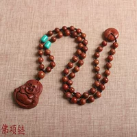 Sibin Верховный камень подлинный шандун естественный в Сурабая богатый красный вермикулит пинг из пряжки Будда подвесное ожерелье подлинное бесплатное судоходство