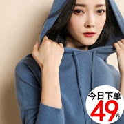 Chống mùa giải phóng mặt bằng lão hóa trùm đầu áo len nữ cashmere áo len hoodie lỏng đáy áo len kích thước lớn áo len thủy triều