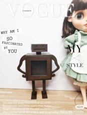 bjd场景道具娃屋 6分bjd小布blythe家具木质机器人柜子娃娃屋道具