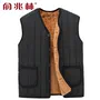 Yu Zhaolin người đàn ông trung niên của mùa đông dày bông vest tops cha già mặc mùa đông ấm vest áo khoác da nam