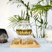 Chọn nhà trà thủy tinh đặt nhiệt độ cao hoa ấm trà ấm dày thủy tinh ấm trà với bộ lọc chai nước lạnh