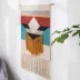 kệ để bàn Bắc Âu dệt tay tua rua cấp Bohemian trang trí treo canvas nghệ thuật nền phòng ngủ B & B treo tường mặt dây chuyền giá sách đẹp Kệ