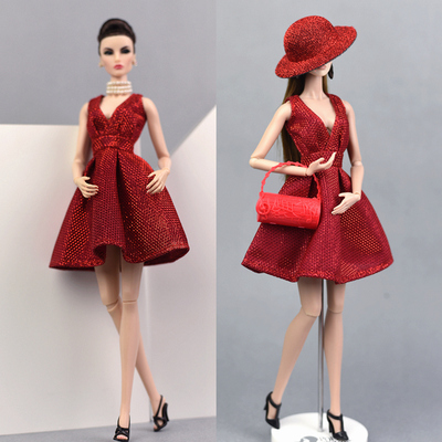 taobao agent Xinyi 6 -point doll FR2 supermodel FASHION ROYALT DG Poppy Monroe skirt to send hat glasses shoes
