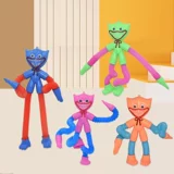 Игровое время Бобби телескопическая труба Детская головоломка Игрушки, сияющие голубые кошки, и ноги могут сгибаться и растягиваться