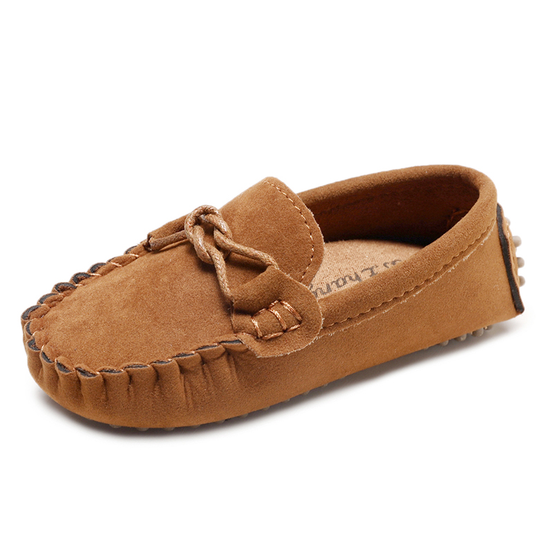 Brownchildren leather shoes Boy shoes 2021 new pattern girl Doug shoes British style Zhongda Tong Kick on baby Single shoes