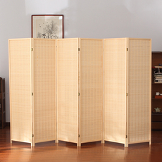 ширма 竹制实木屏风日式酒店新中式隔断客厅现代简约折叠办公室移动折屏