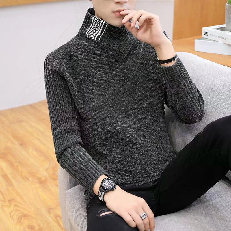 Áo len cao cổ nam phiên bản Hàn Quốc của áo len chạm đáy nam mùa đông dày xu hướng nam mới áo len đẹp trai - Áo len