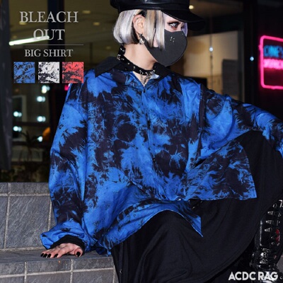 taobao agent O Jier o Ancient rendering inkjet style Loose long -sleeved neutral shirt Harakuku ACDC RAG Taiwan General Agent