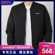 Adidas NEO cotton nam 2019 mùa xuân mới đứng cổ áo cardigan đồng phục bóng chày quần áo cotton ấm DZ7575 - Quần áo độn bông thể thao