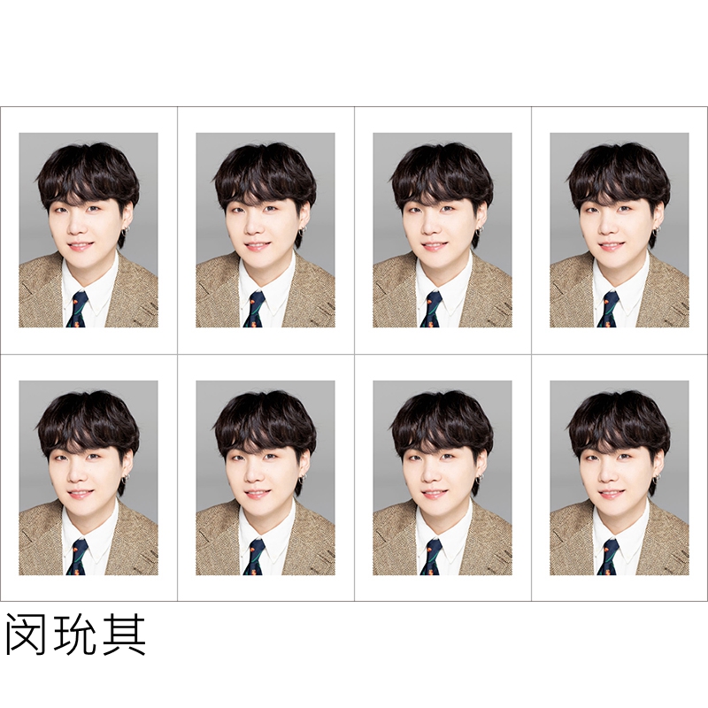 Min JiqiBulletproof Youth League FESTA8THANNIVERSARY8  periphery Same One inch ID Photo