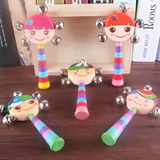 Деревянные мультяшные музыкальные инструменты, кукла, погремушка, игрушка для младенца, хваталка, 0-1 лет, раннее развитие