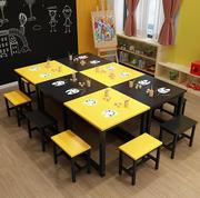 Bàn ghế trẻ em mẫu giáo đơn giản nội thất văn phòng học bàn gỗ đào tạo lớp bàn ghế thời trang căn hộ nhỏ - Nội thất giảng dạy tại trường