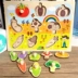 gỗ áp Inlay hình ly hợp đĩa đố nhận thức ban bé phim hoạt hình câu đố mầm non đồ chơi giáo dục cho trẻ em Đồ chơi bằng gỗ