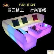 Hộp KTV kết hợp sàn sofa nhiều màu sắc rực rỡ Thanh nhà hàng giải trí hình chữ U góc L đồ nội thất sáng tạo bàn cà phê - Giải trí / Bar / KTV
