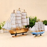 Деревянная модель корабля, фигурка, креативное реалистичное украшение