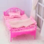 Giường nhỏ công chúa phù hợp với giường Barbie phụ kiện giường châu Âu đồ chơi chàm giường phòng ngủ sáu điểm đồ nội thất tải lại - Búp bê / Phụ kiện đồ chơi búp bê