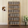 Hộ gia đình mở rộng màu gỗ tre phân loại giá gỗ rắn kệ sách nghiên cứu tủ sách kệ lưu trữ tường tủ kệ gỗ 5 tầng