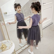 Váy bé gái Zhongda hè 2019 mới 10 bé gái 12 trẻ em 13 tuổi Váy hè Hàn Quốc - Váy