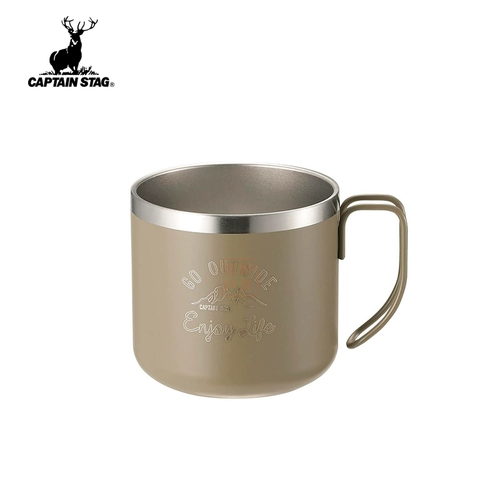 Японская марка оленей выходит за пределы двухслойной кружки из нержавеющей стали теплоизоляция анти -хот -холма на открытом воздухе рыбалка